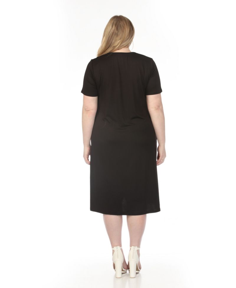 Plus Size Crew Neck T-Shirt Dress