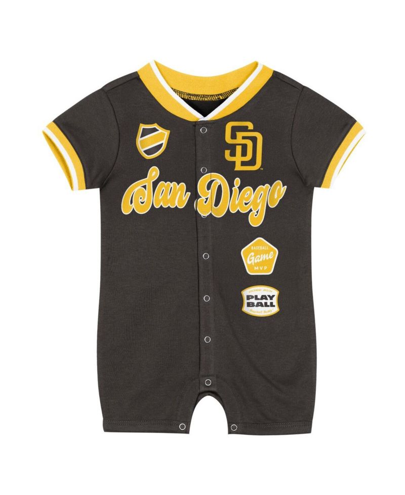 Baby Boys and Girls Brown San Diego Padres Pinch Coverall
