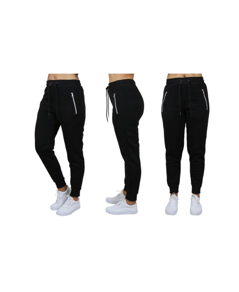 Women's Loose Fit Jogger Pants With Zipper Pockets