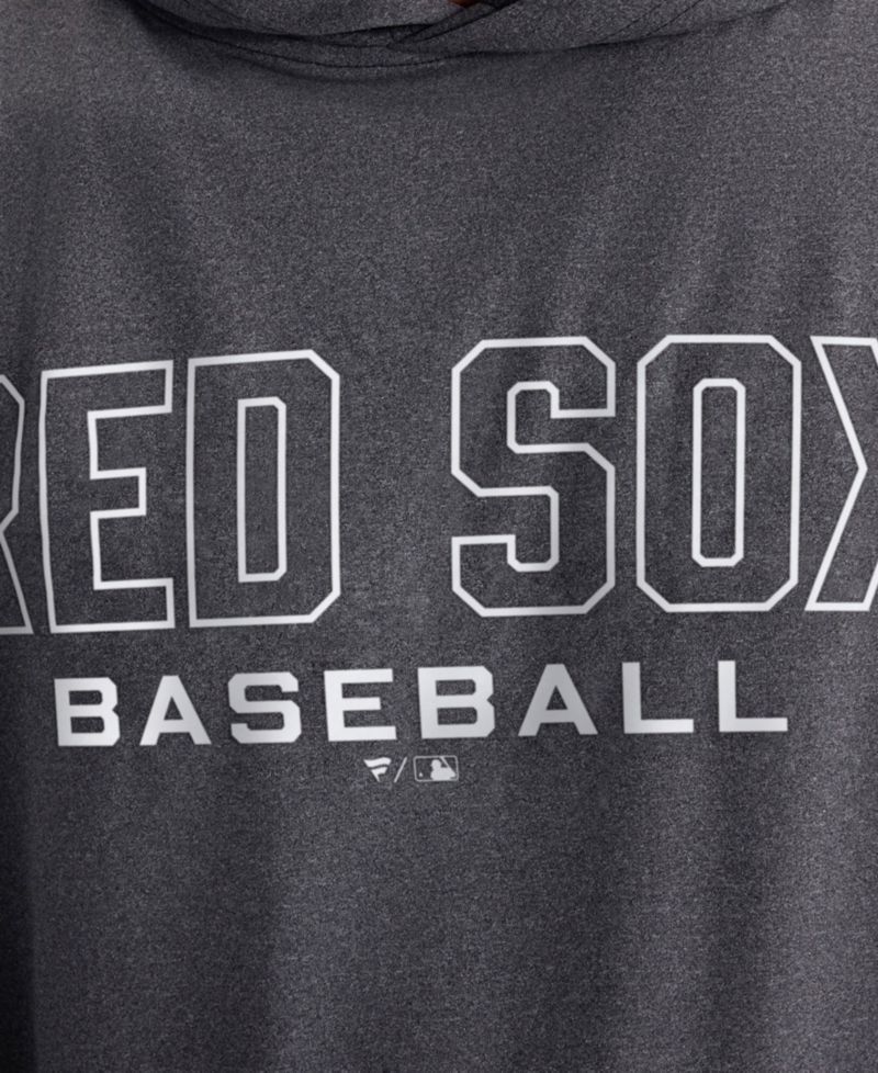 Men's Charcoal Boston Red Sox Clutch Long Sleeve Hooded T-Shirt