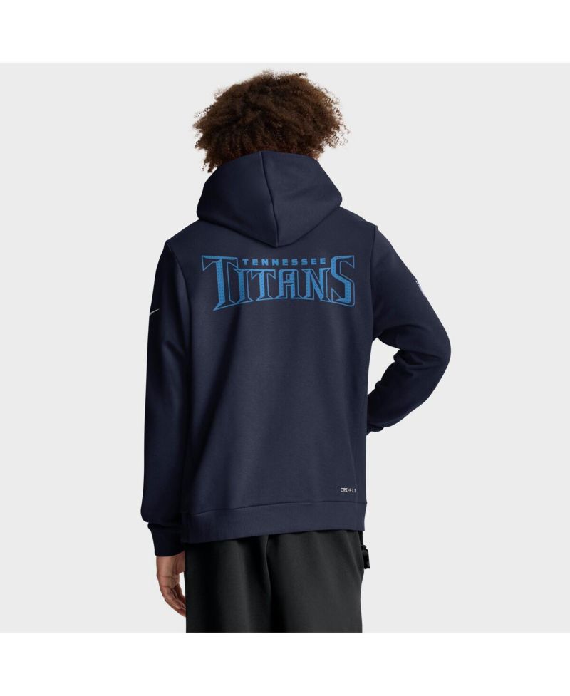 Men's Navy Tennessee Titans Sideline Standard Issue Initial Home Dri-FIT Hoodie