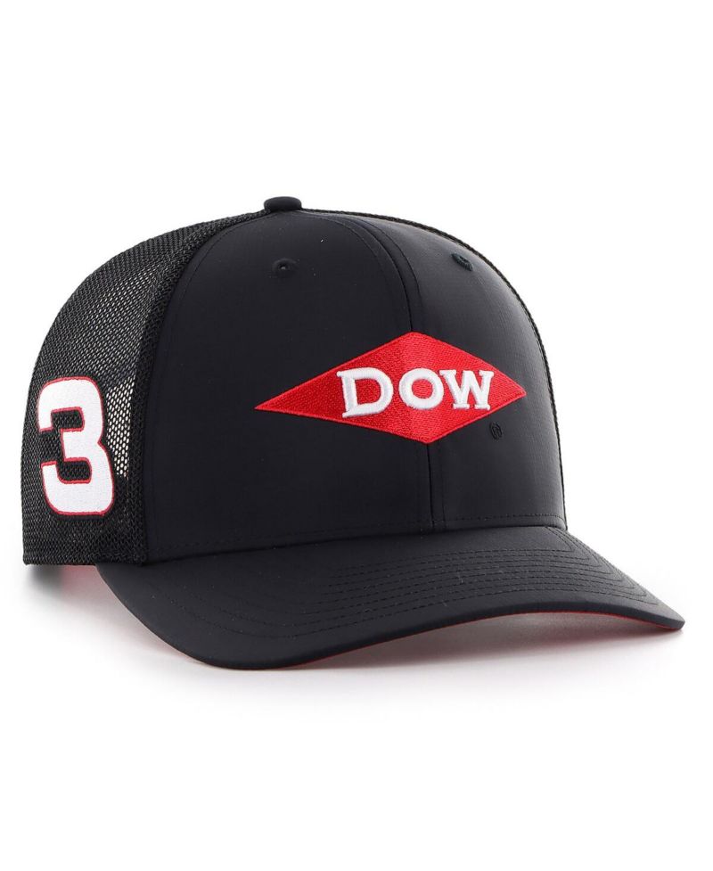 Men's Black Austin Dillon Dow Sure Shot Trucker Adjustable Hat