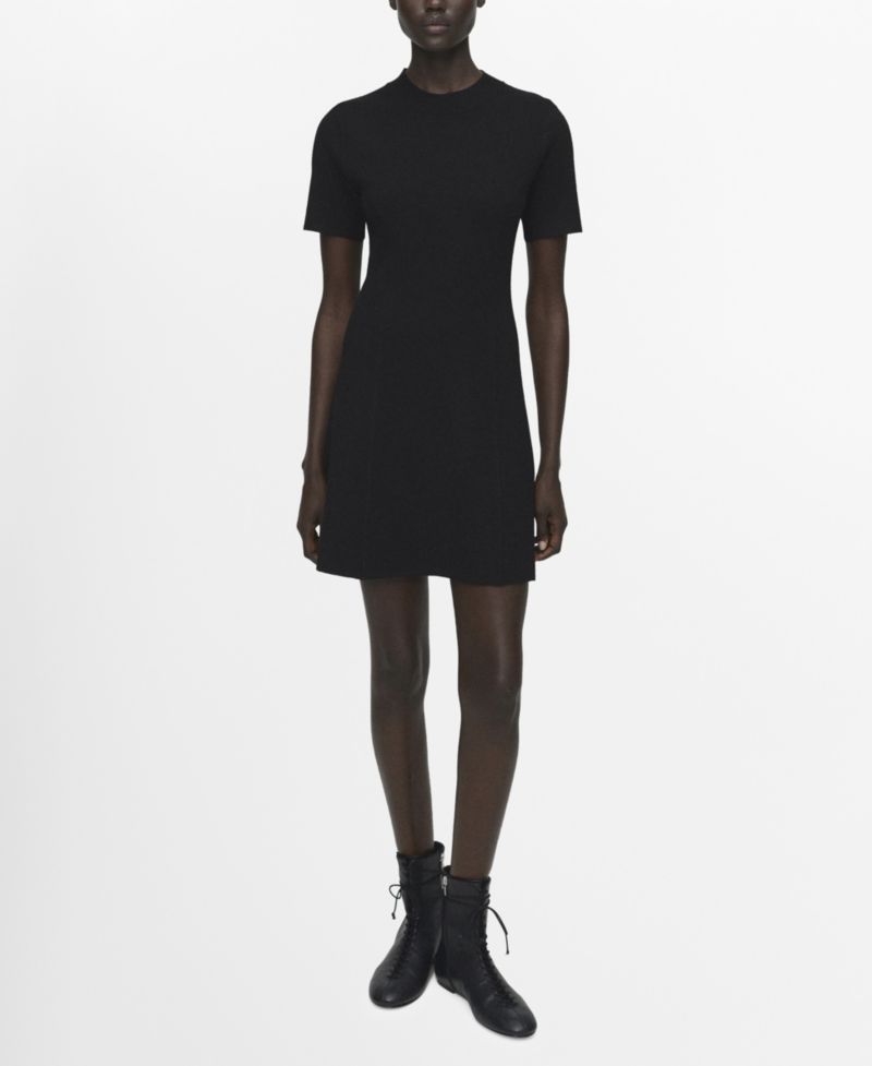 Women's Fine-Knit Flared Dress