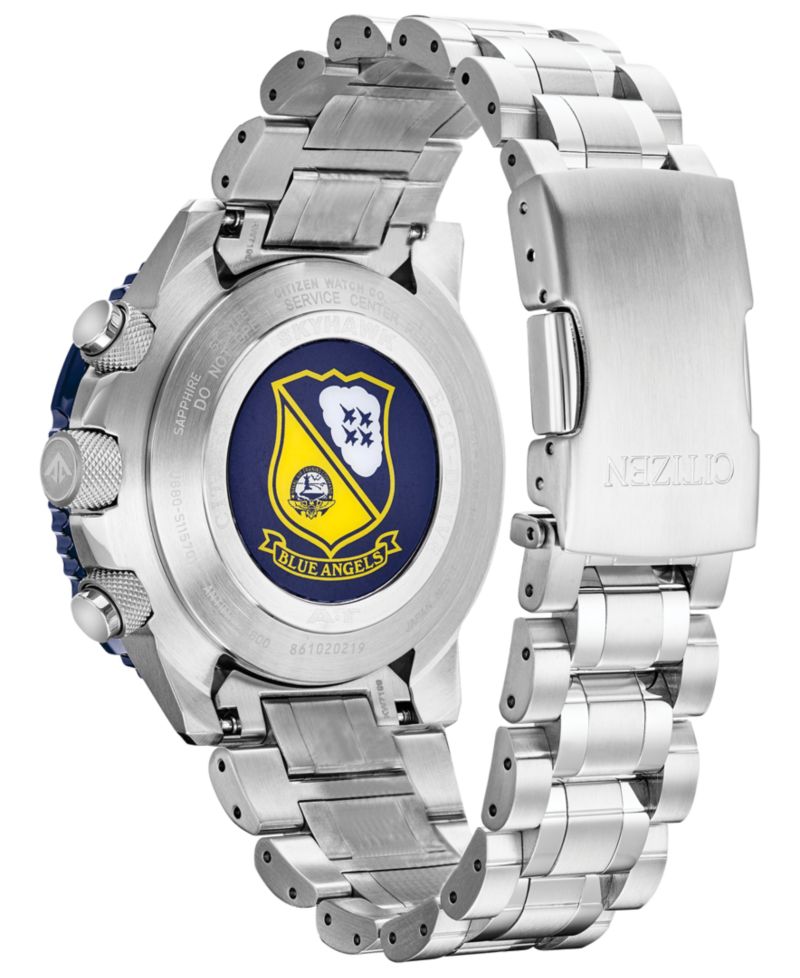 Eco-Drive Men's Analog-Digital Promaster Blue Angels Skyhawk A-T Stainless Steel Bracelet Watch 46mm