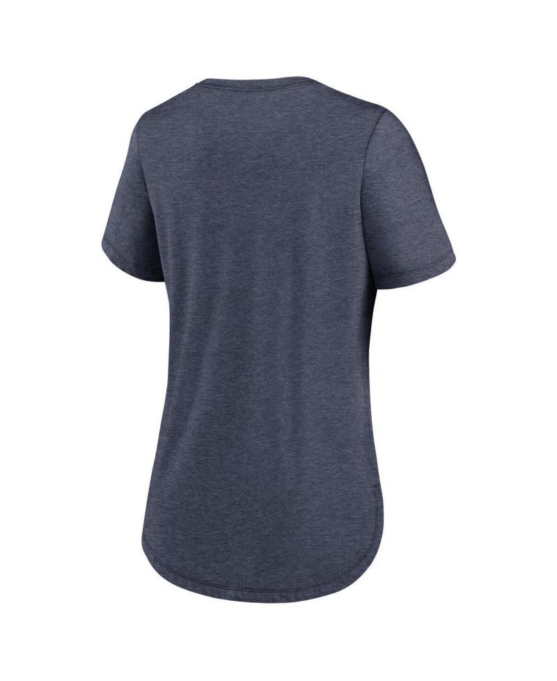 Women's Navy New England Patriots Script Tri-Blend T-Shirt