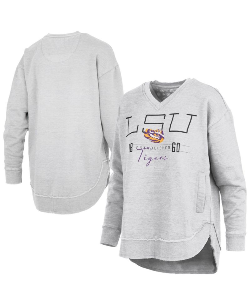 Women's LSU Tigers Marcus East Hall Poncho V-Neck Sweatshirt