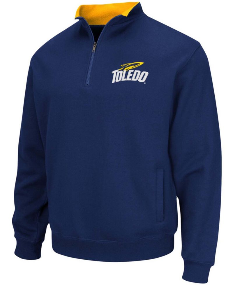 Men's Navy Toledo Rockets Tortugas Logo Quarter-Zip Jacket