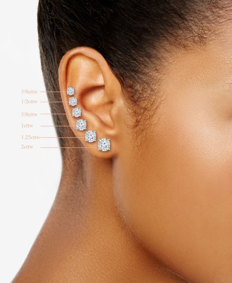 Diamond Stud Earrings (1/3 ct. t.w.) in 14k White Gold or Yellow Gold