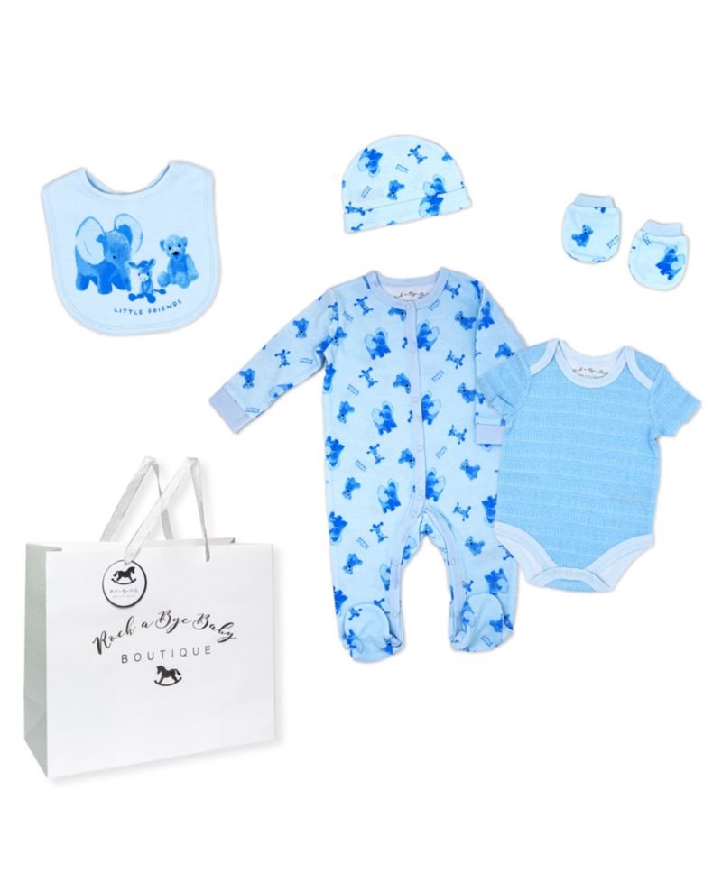 Baby Boys Little Friends Layette, 6 Piece Set