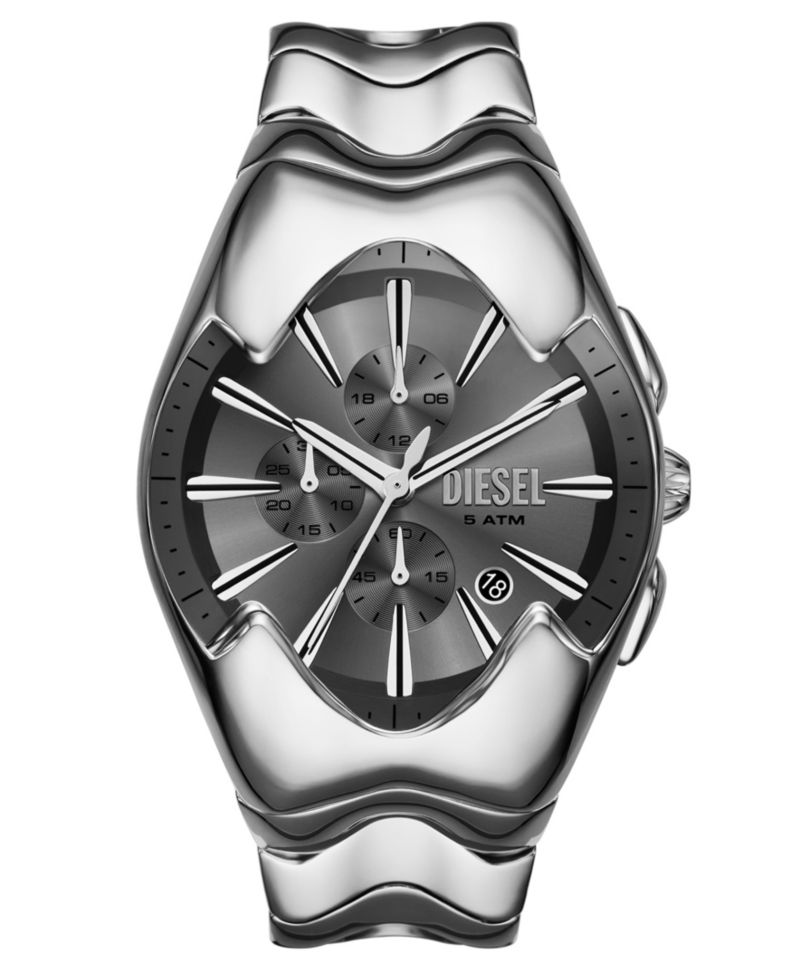 Men's Mercurial Quartz Chronograph Silver Stainless Steel Watch, 45mm