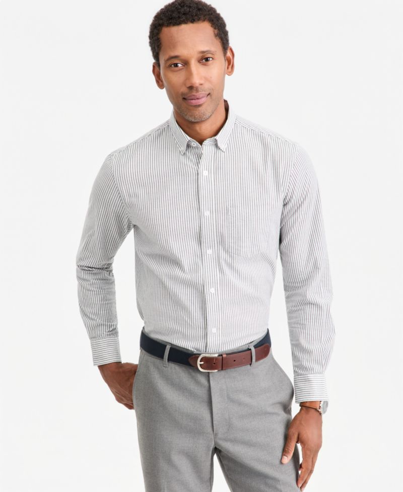 Men's Stripe Button-Down Oxford Shirt