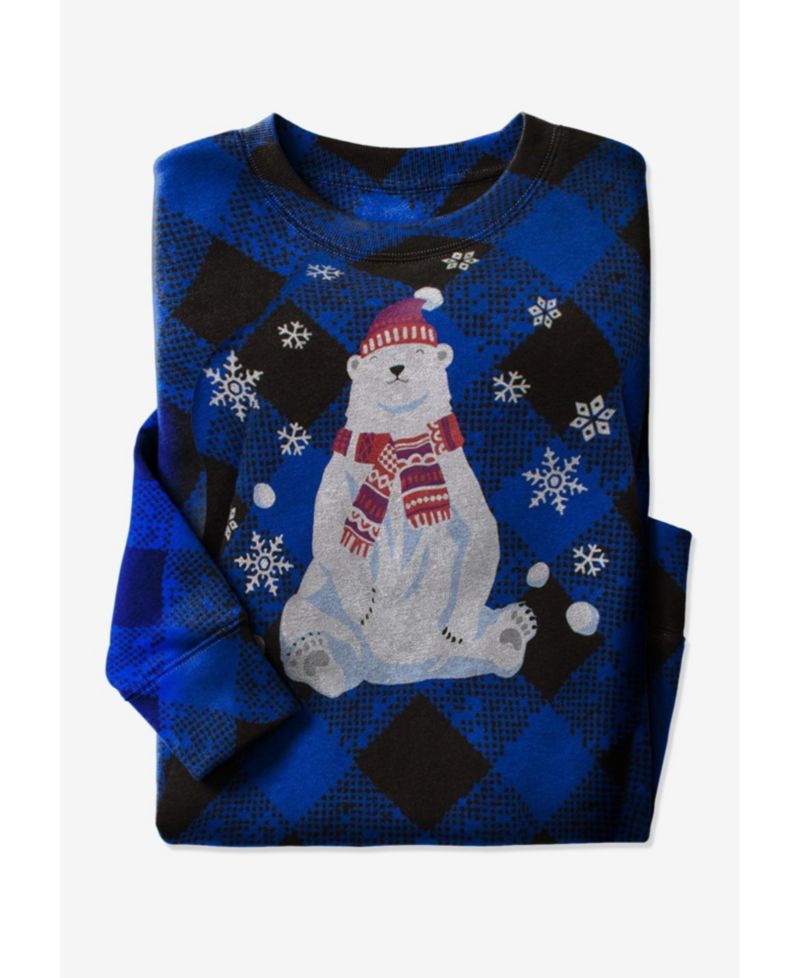 Plus Size Fleece Holiday Sweatshirt