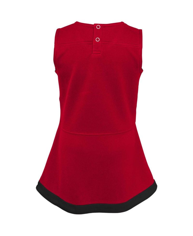 Girls Baby Boys and Girls Red Atlanta Falcons Cheer Captain Jumper Dress