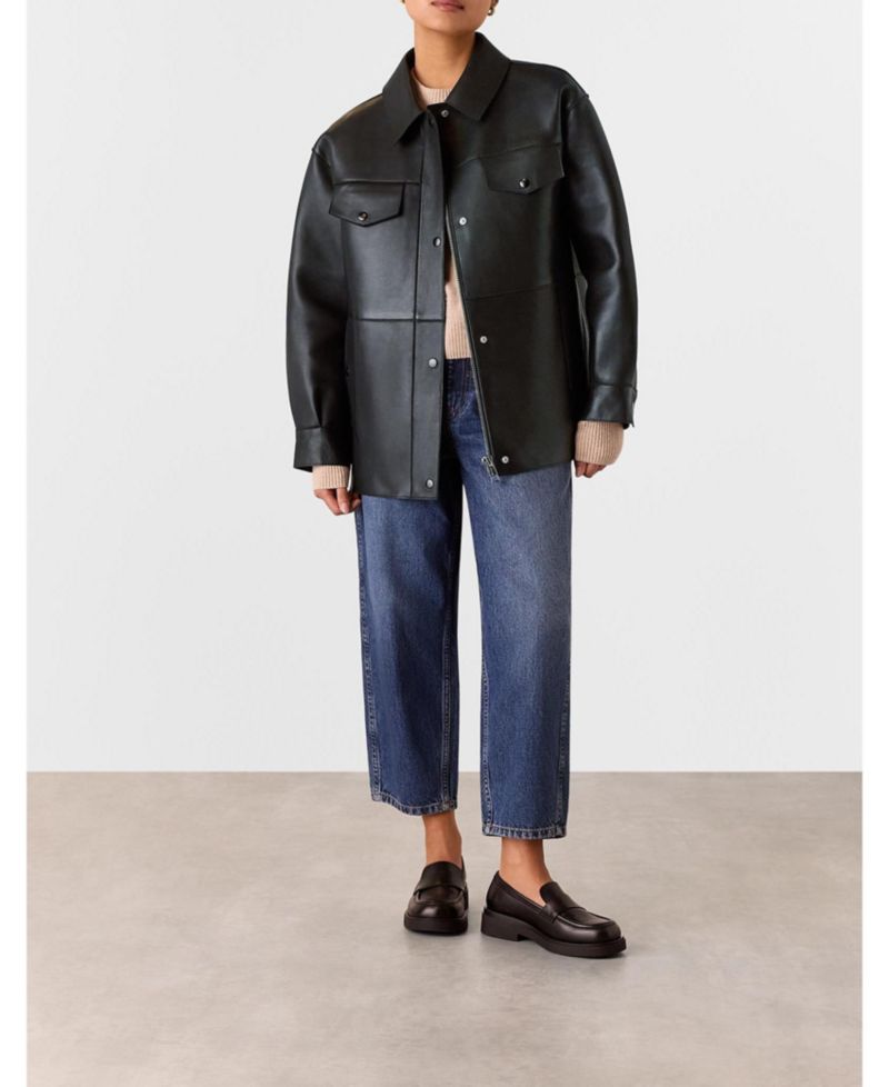 Women's Clean Bonded Leather Jacket