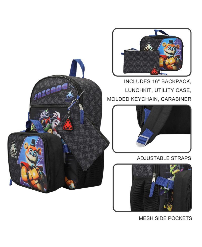 Security Breach Fazcade Youth 5-Piece Backpack Set