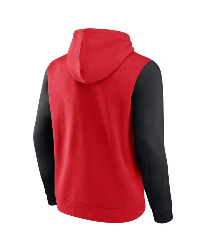 Men's Red Chicago Blackhawks Deliver Fleece Pullover Hoodie