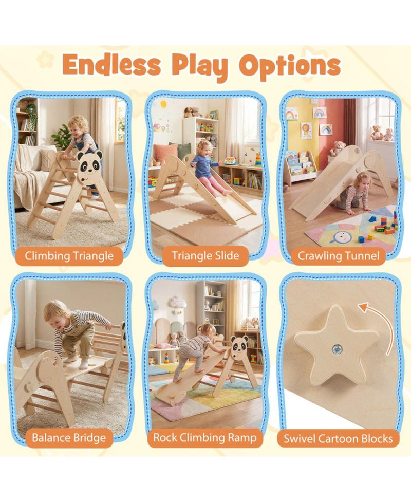 Montessori Foldable Climbing Triangle Set, 3-Piece