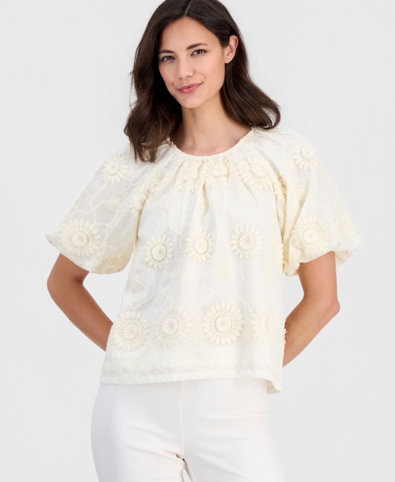 Women's Crewneck Short-Sleeve Blouse