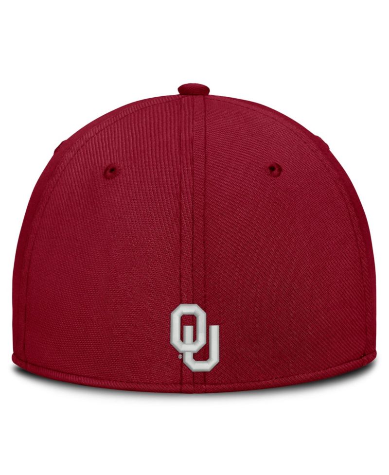 Men's Crimson Oklahoma Sooners Rise On-Field SwooshFlex Dri-FIT Flex Hat