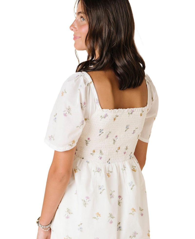 Women's Hope and Henry Organic Bell Sleeve Smocked Dress