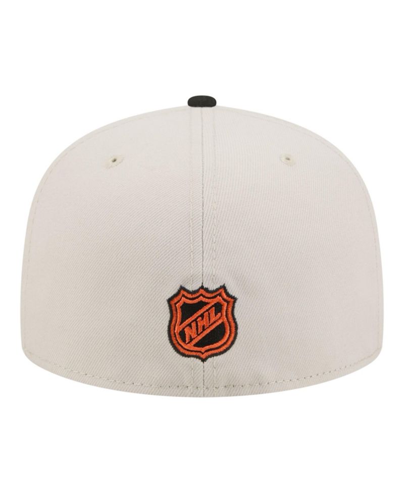 Men's Tan/Black Anaheim Ducks Localized City Icon 59FIFTY Fitted Hat