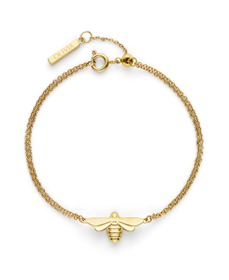 Honey Bee Gold Tone Stainless Steel Bracelet
