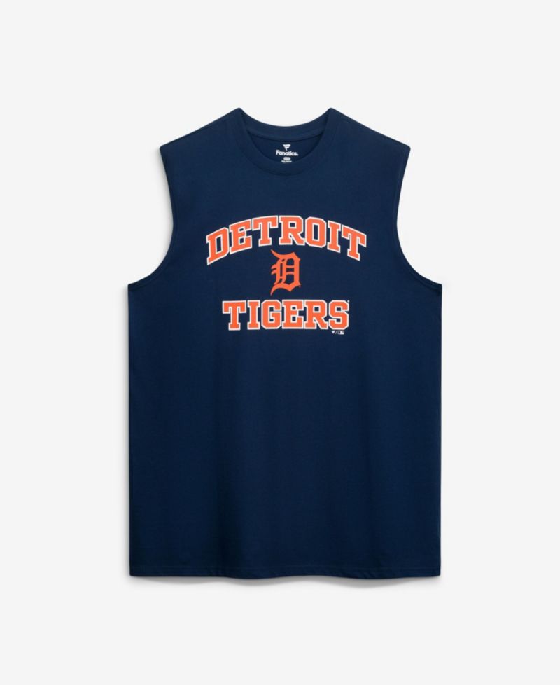 Men's Navy Detroit Tigers Big & Tall Heart & Soul Muscle Tank Top