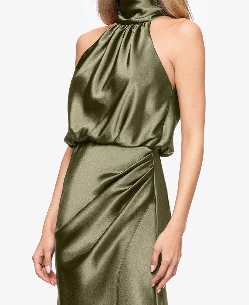 Women's Sleeveless Mock Neck Ball Gown