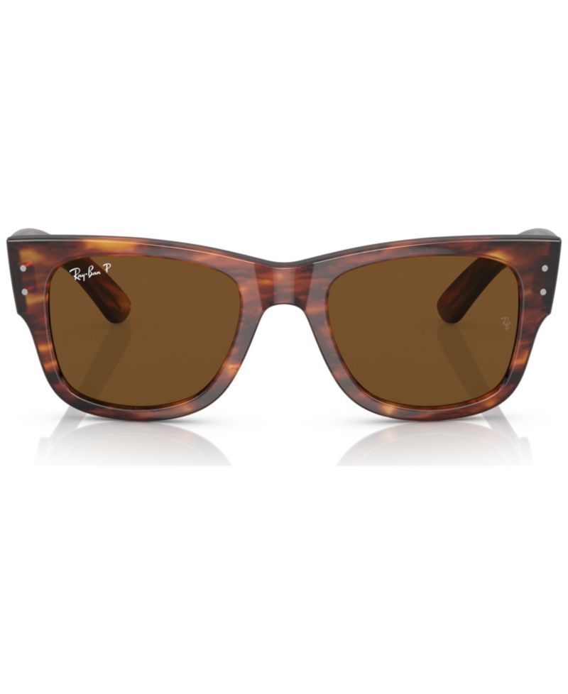 Mega Wayfarer 52 Unisex Polarized Low Bridge Fit Sunglasses