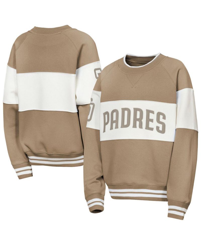 Big Boys and Girls Brown San Diego Padres Ultimate Pastels On Base Sweatshirt
