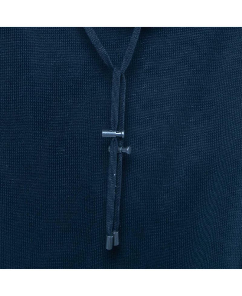 Men's Navy Blue Cotton Side Stripe Detail Drawstring Yoga Pants