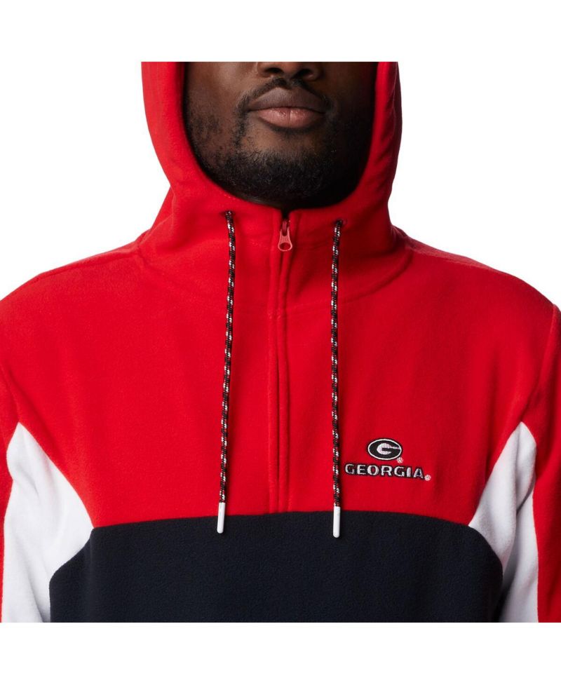Men's Black Georgia Bulldogs Lodge Quarter-Zip Hoodie