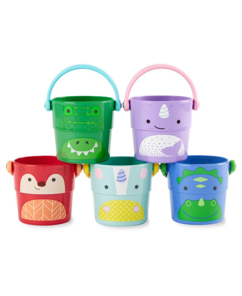 Zoo Stack and Pour Buckets Toy