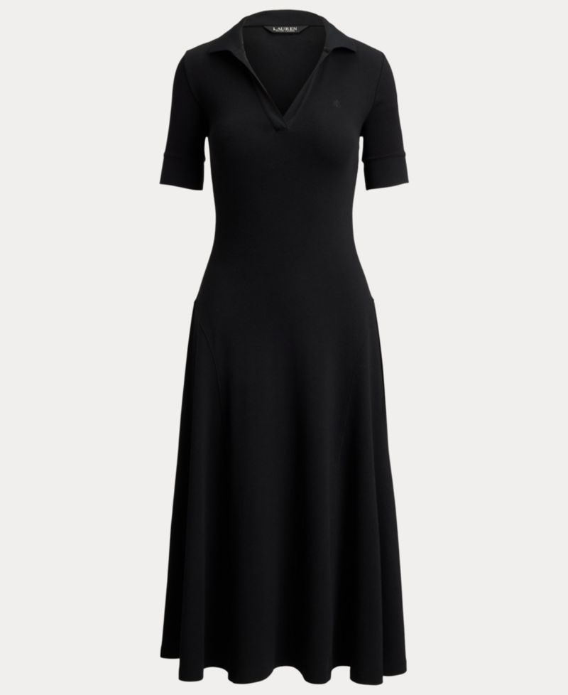 Women's Rib Knit Collared Dress