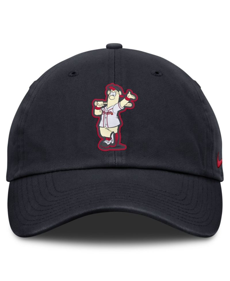 Big Boys and Girls Navy Atlanta Braves Mascot Club Adjustable Hat