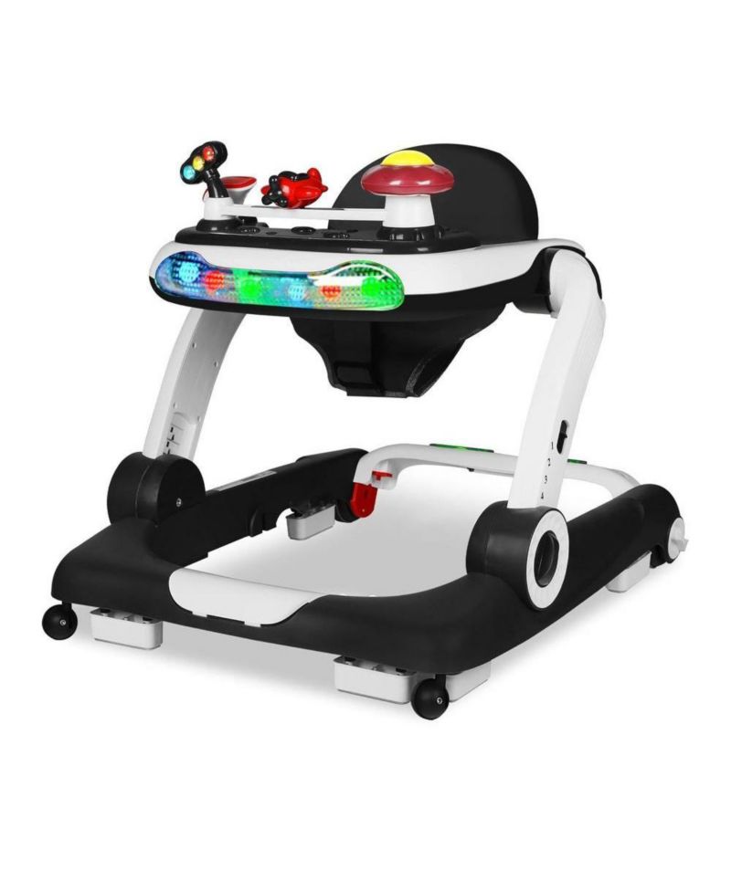 5-in-1 Baby Activity Walker with Music and Lights, Adjustable Height and Safety Bumper