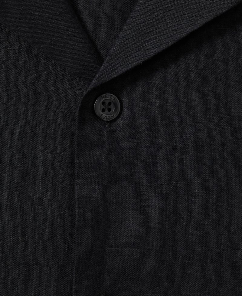 Men's Beldi Linen Cuban-Collar Shirt