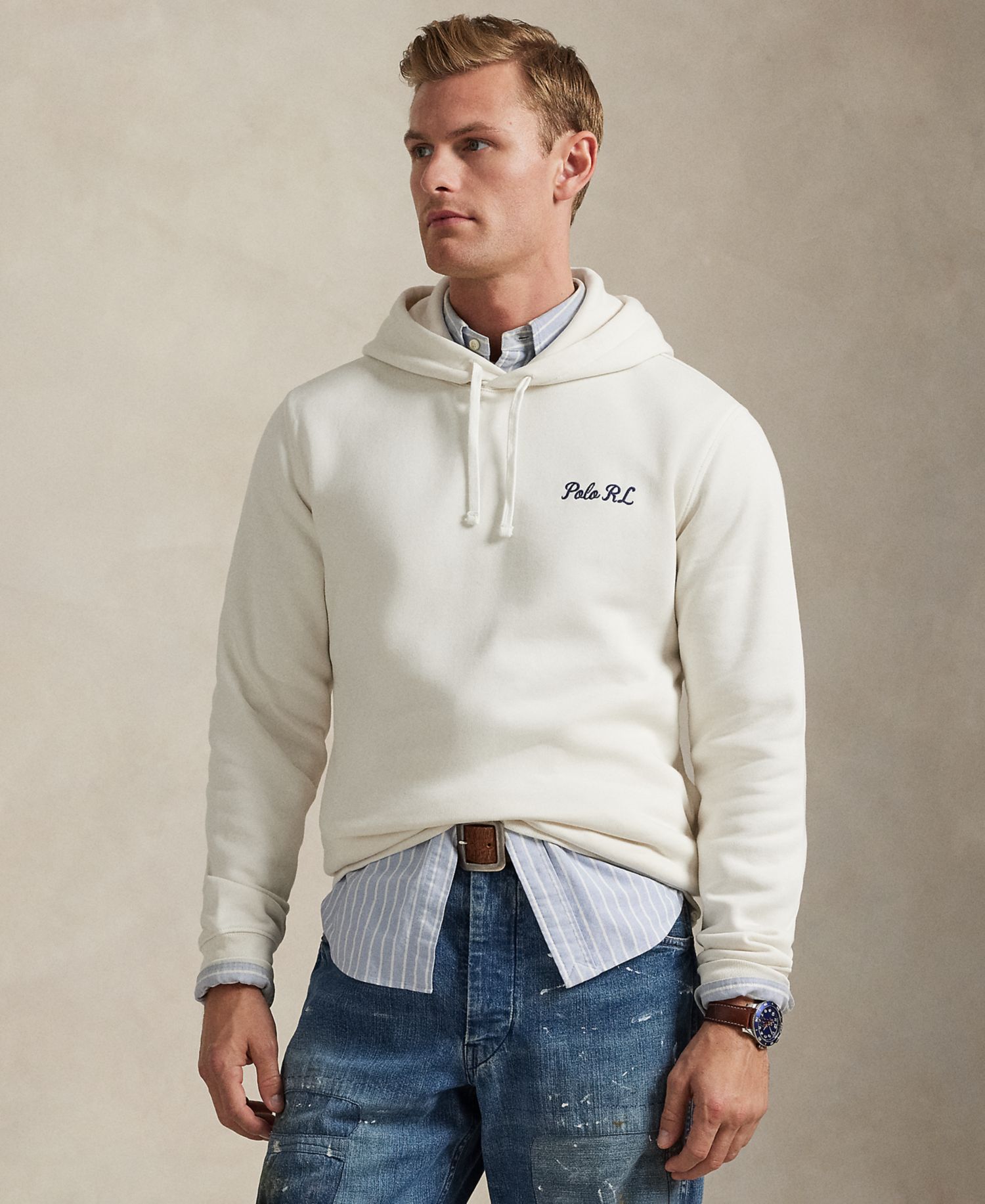 Мужская флисовая толстовка Polo Bear с капюшоном