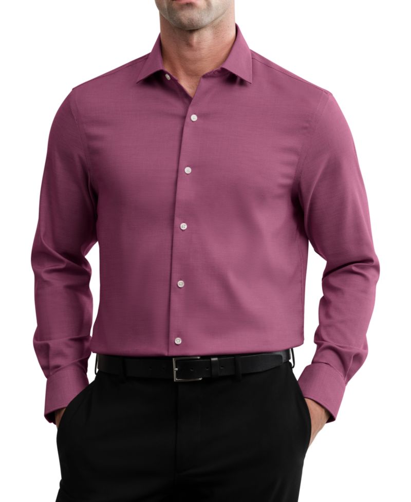 Men's Flex Stretch Classic-Fit Spread-Collar Dress Shirt