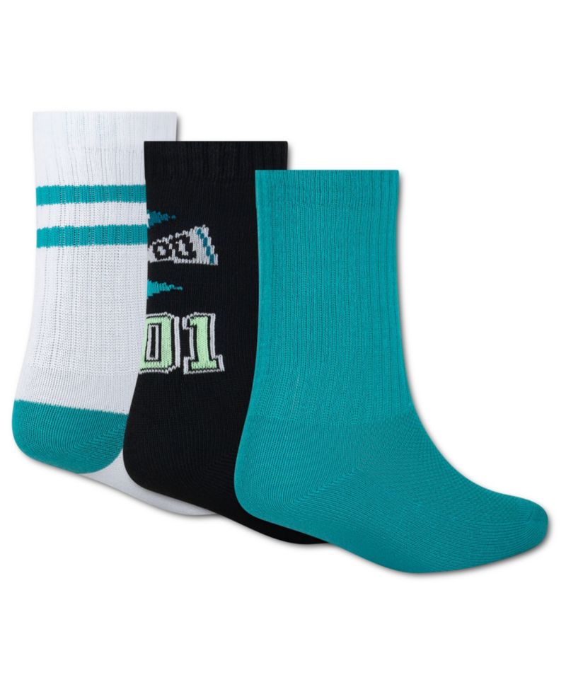 Boys' 7-11 Multisport Crew Socks, 3-Pack