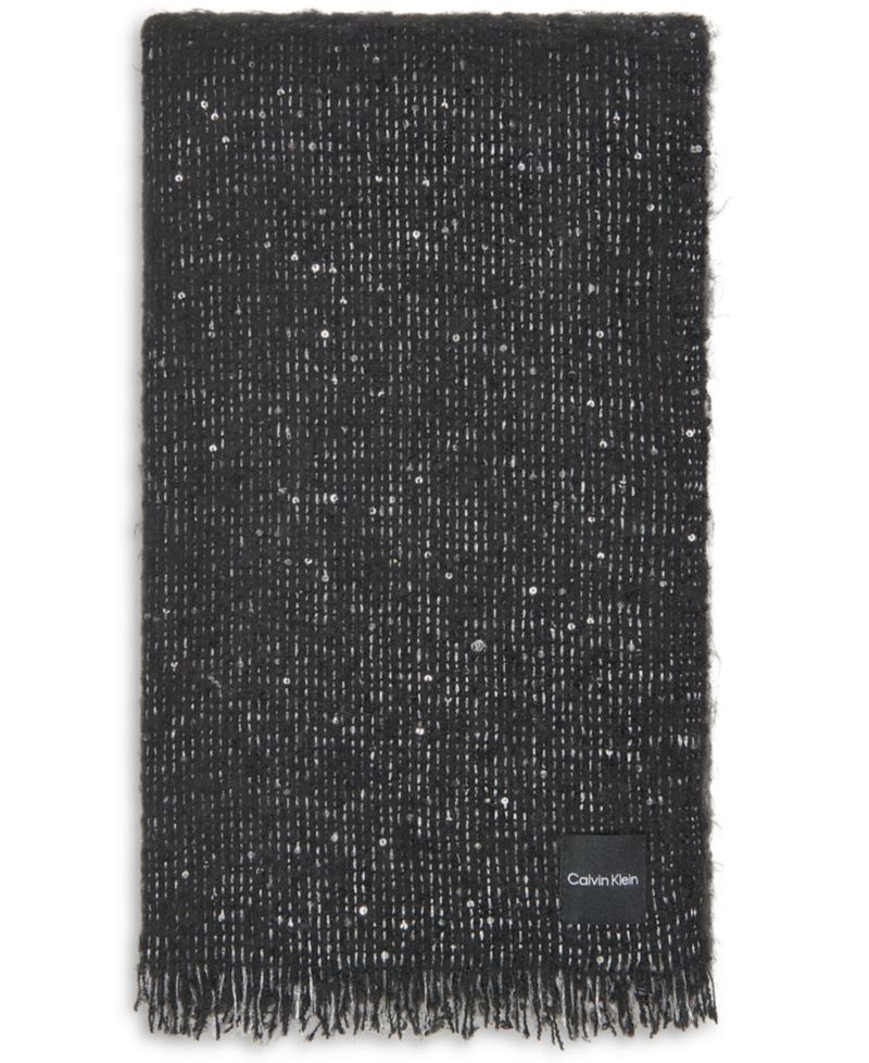 Women's Fluffy Sequin Blanket Scarf
