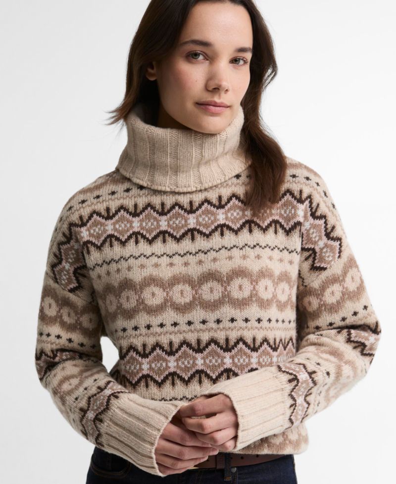Women's Helen Knit Fair Isle Turtleneck Wool-Blend Sweater
