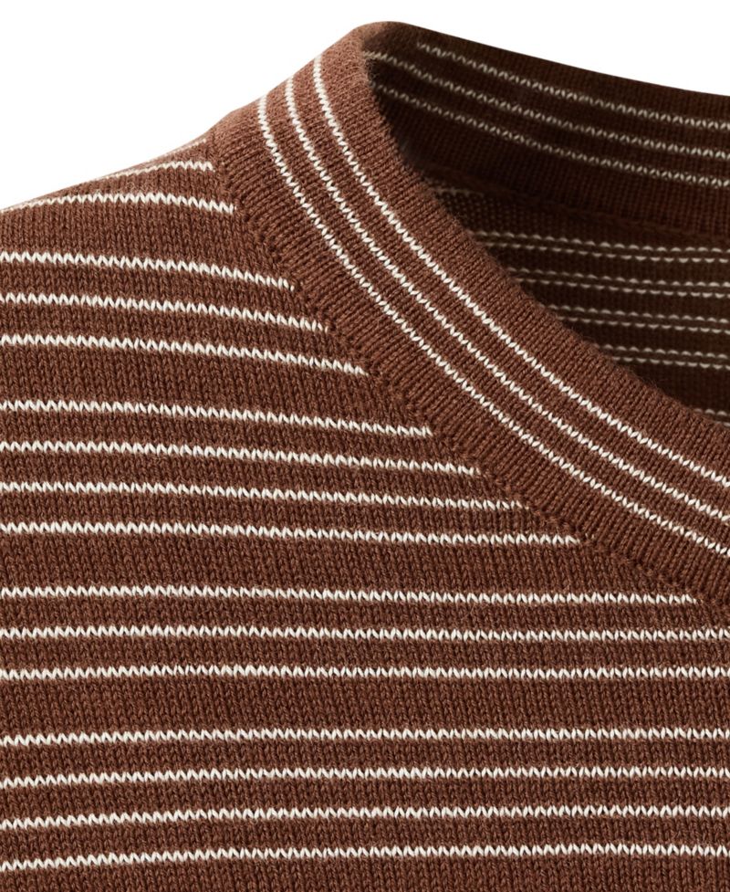 Women's Crewneck Striped Short-Sleeve Sweater