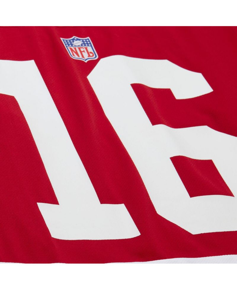 Men's Joe Montana Scarlet San Francisco 49ers Maxed Out Fashion Hockey Jersey