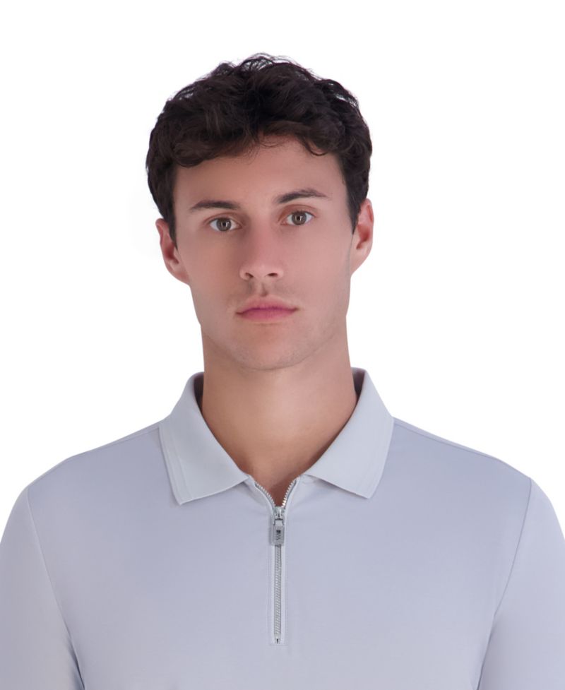 Men's Quarter-Zip Precision Ponte Polo Shirt