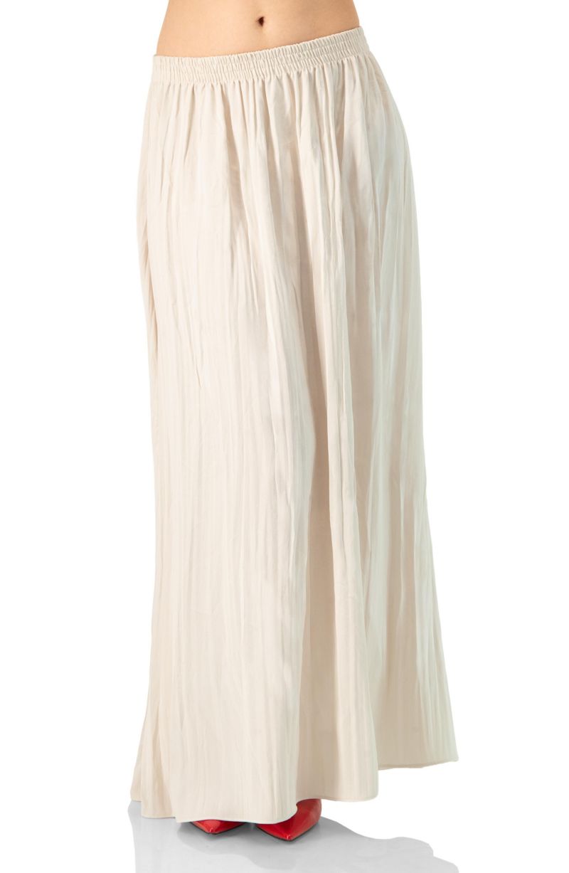 Women's Wide Midi Skirt with Side Slit