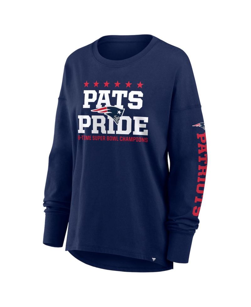 Women's Navy New England Patriots Hometown Legacy Long Sleeve T-Shirt