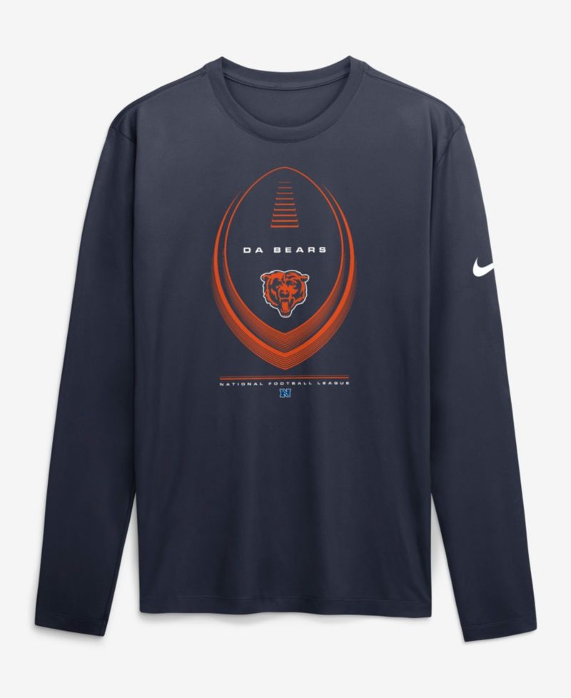 Men's Navy Chicago Bears Legend Icon Dri-FIT Long Sleeve T-Shirt