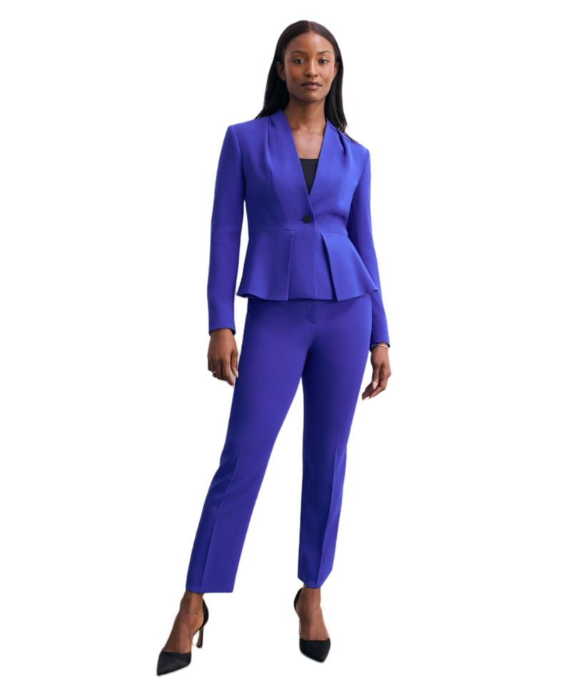 Women's Clifton Fitted Peplum Crepe Blazer