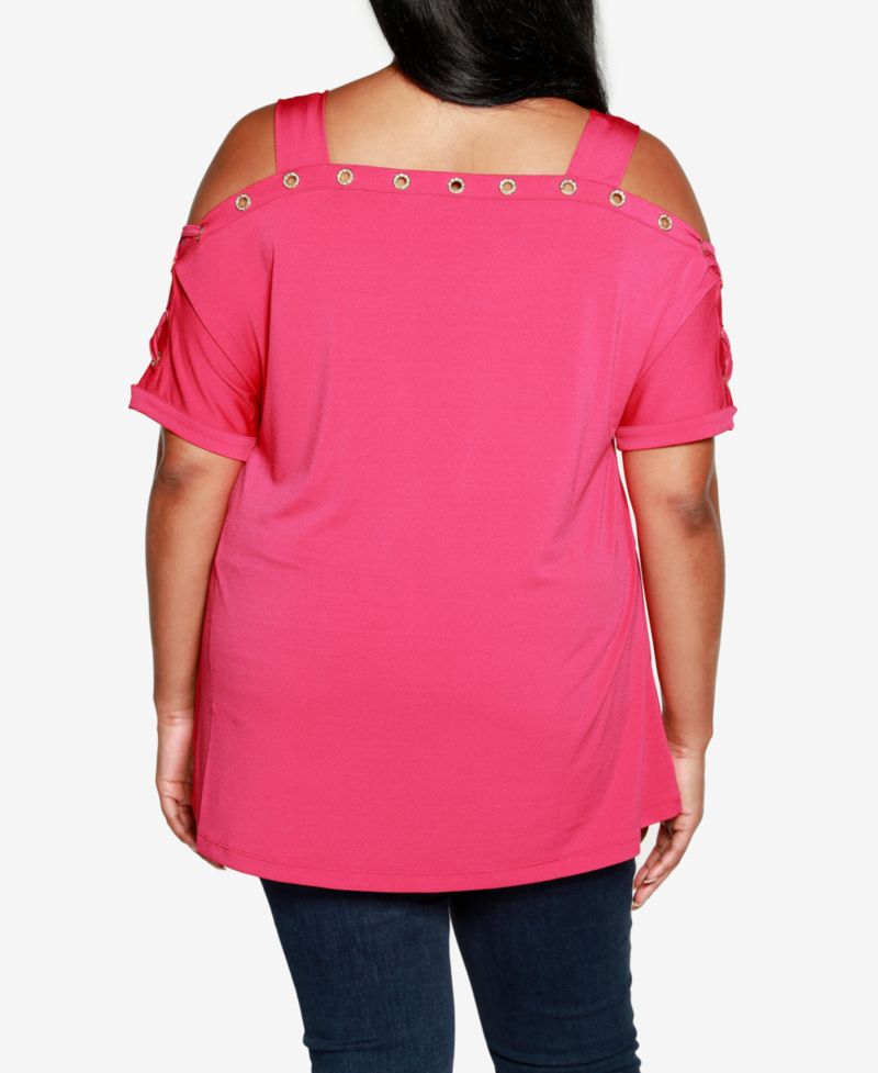 Plus Size Cold Shoulder Top